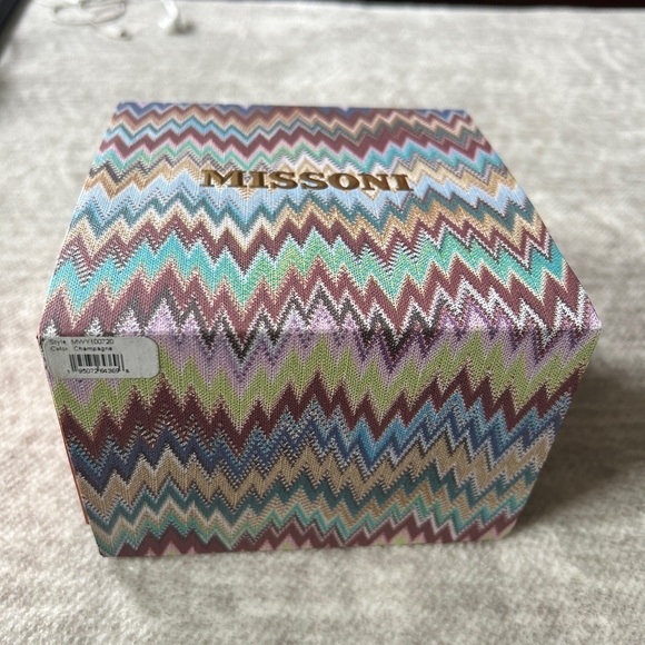 Missoni M1-29 Zig-zag Stainless Steel Watch, pink multicolored leather strap NWT - Picture 8 of 12